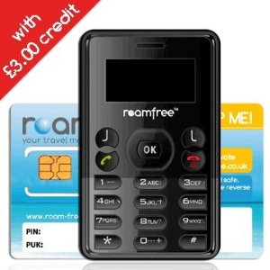 Roamfree International Unlocked Travel Mobile Phone with SIM card with �5 Credit